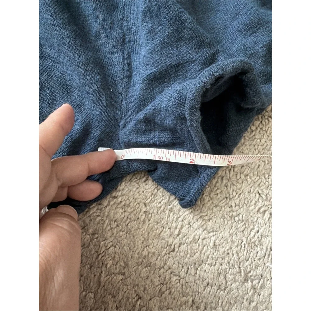Free-est FREE PEOPLE Cotton Linen Shorts Women L Navy Lounge Beach Casual Summer